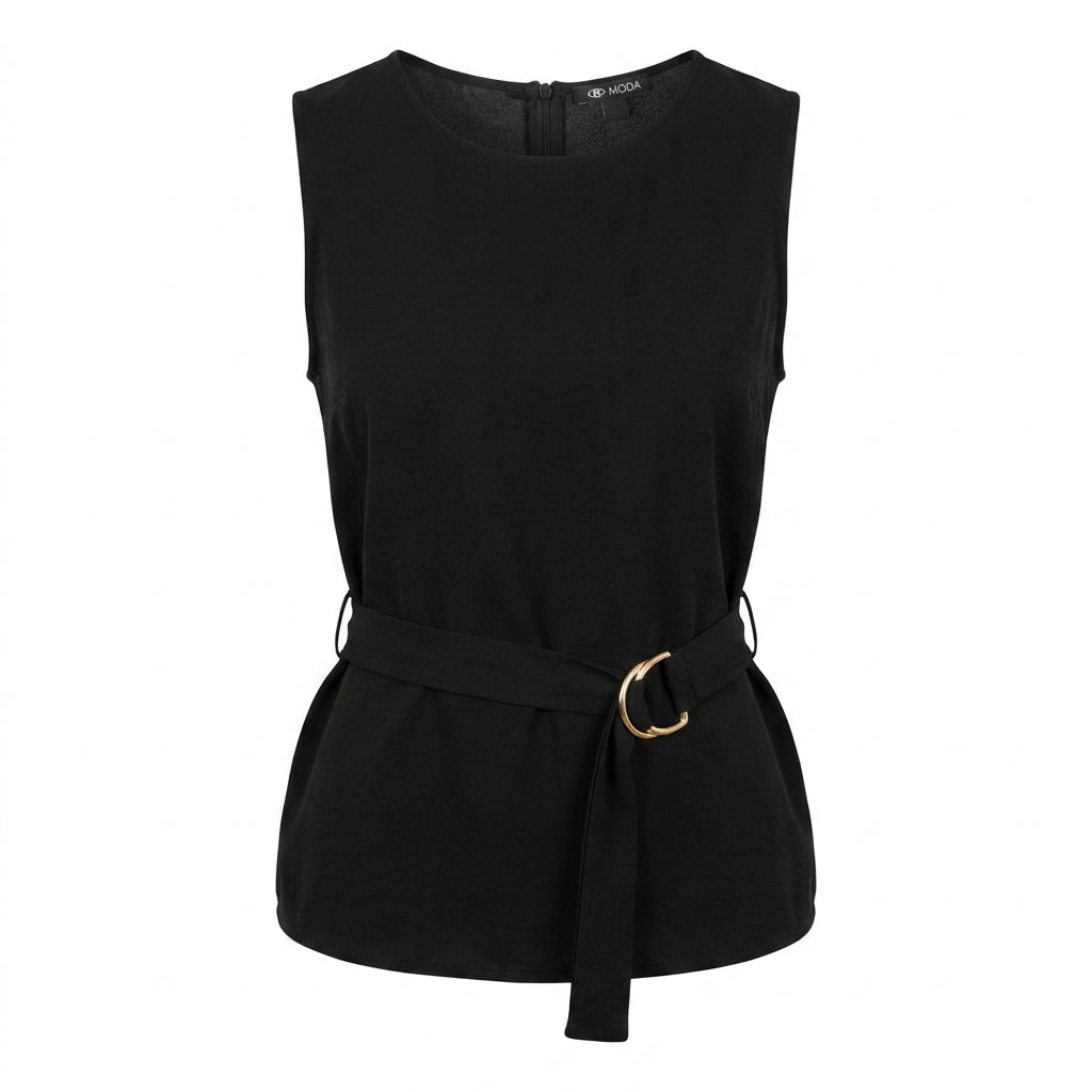 Casual Wear Women Sleeveless Tie Waist Top