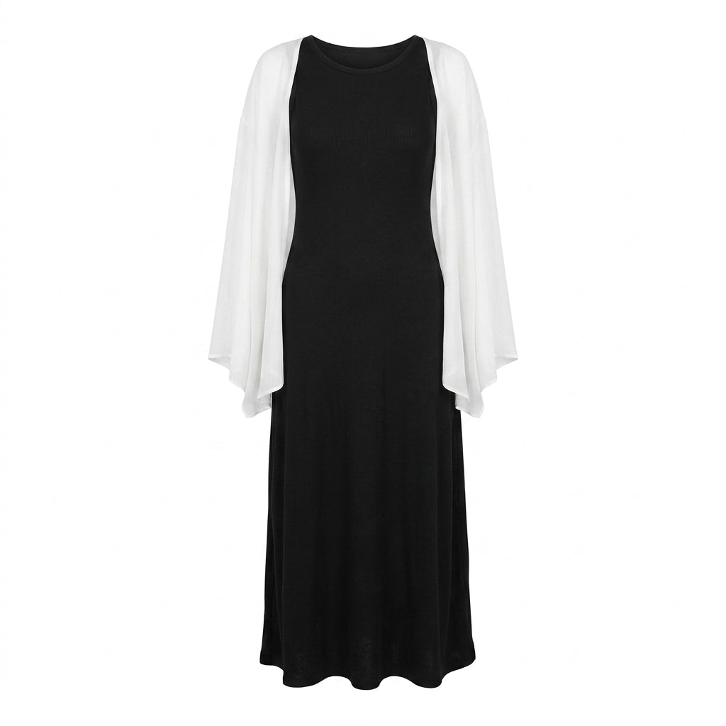 Women Sleeveless Maxi Dress With Cover Up