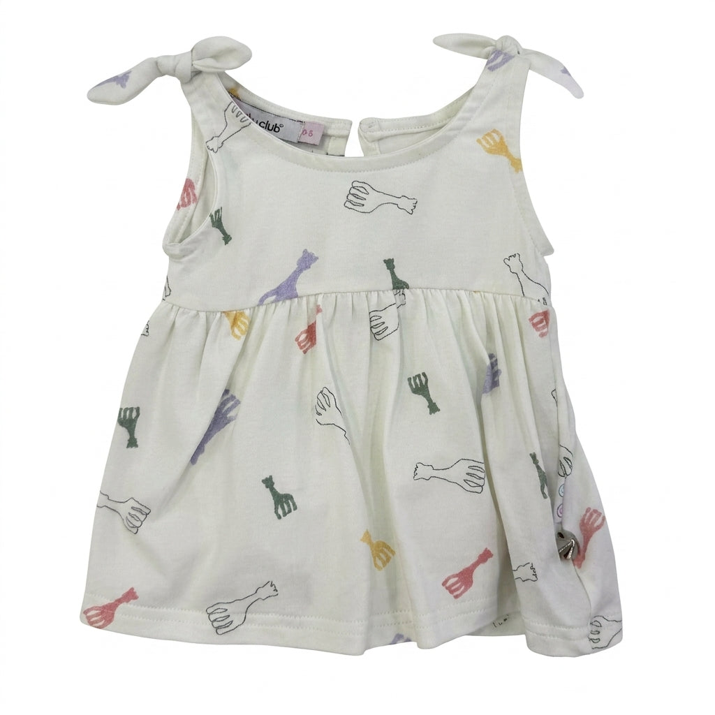 Printed Sleeveless Romper Dress