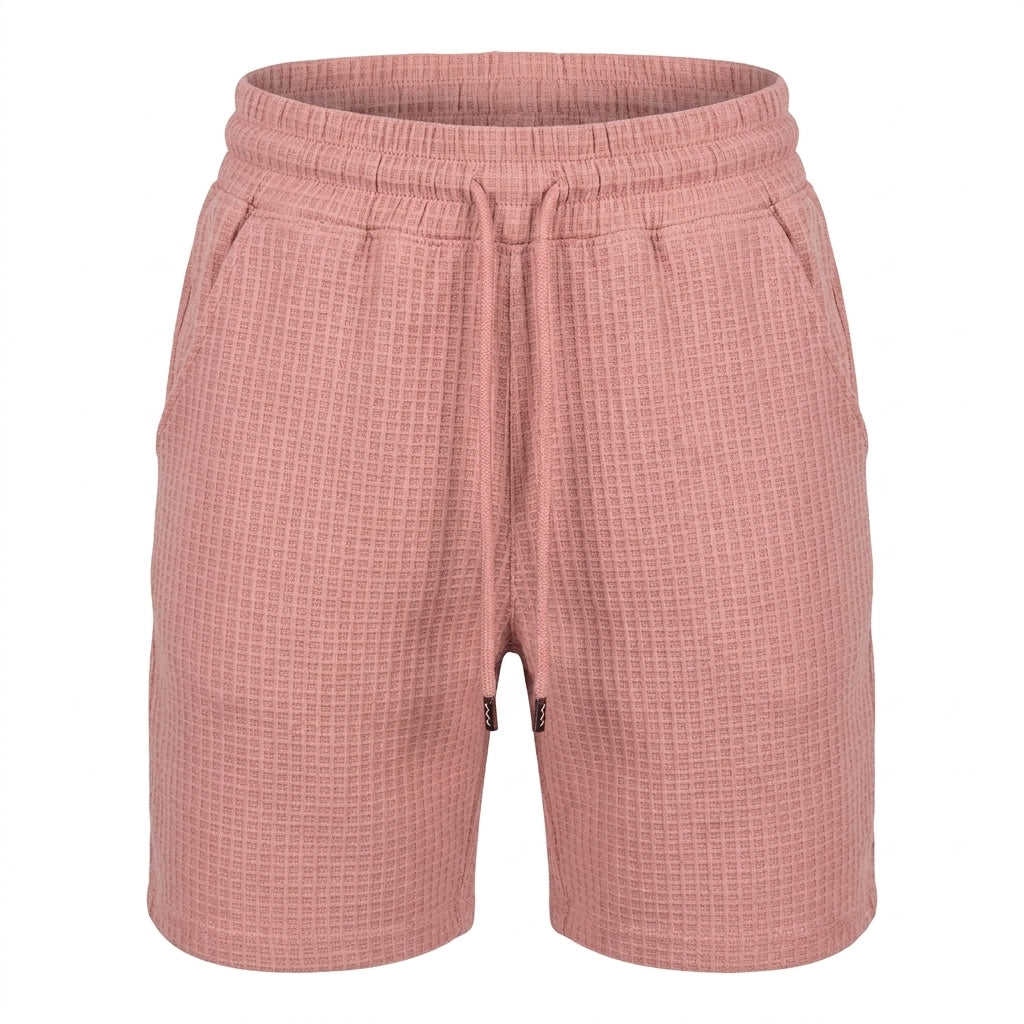 Girls Textured Drawstring Casual Shorts