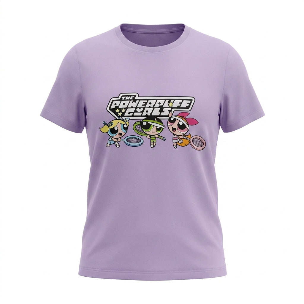 Girls The Powerpuff Girls Printed T Shirt And Shorts Set