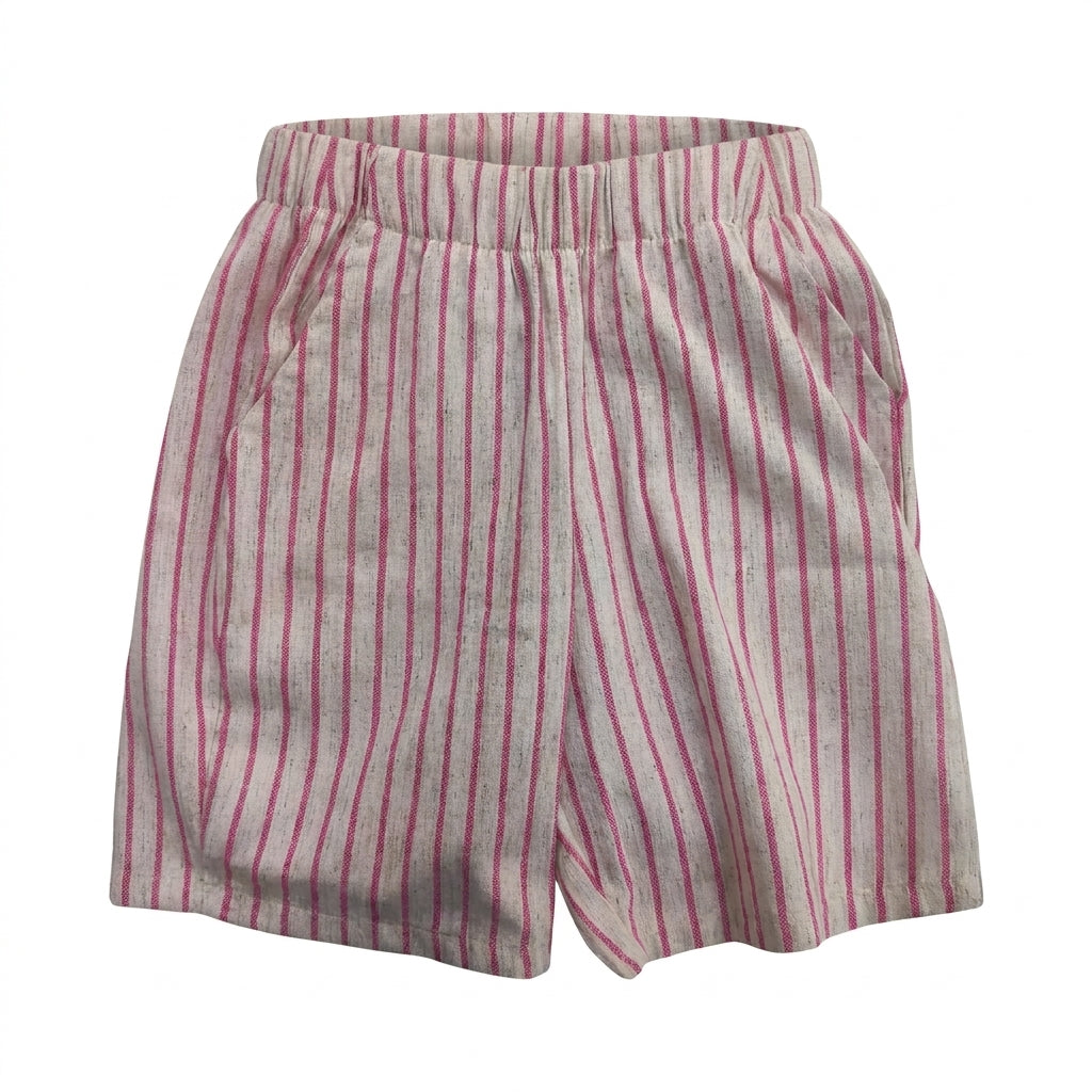 Boys Striped Short Sleeve Shirt And Shorts Set