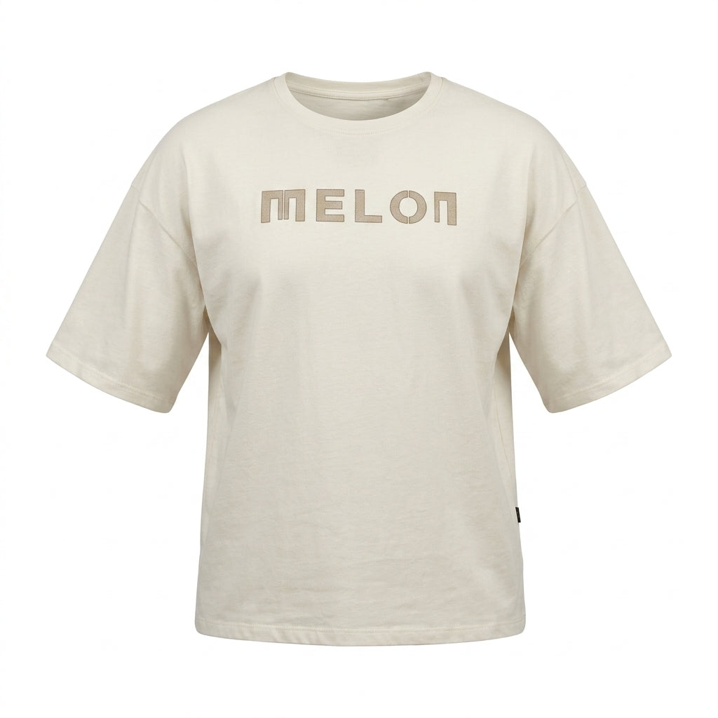 Women Oversized Half Sleeve Melon Print T Shirt