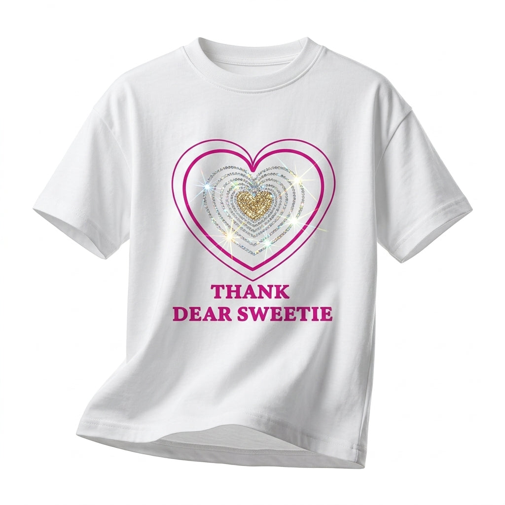 Girls Heart Graphic T Shirt