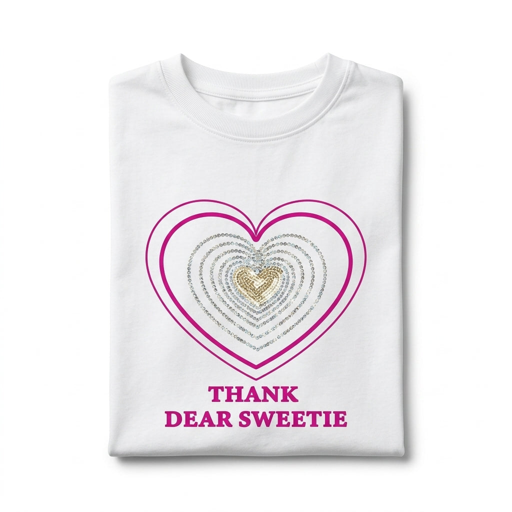 Girls Heart Graphic T Shirt