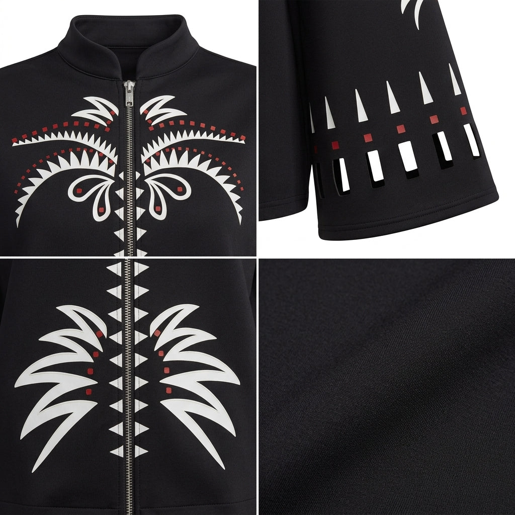 Women Printed Button Front Blouse