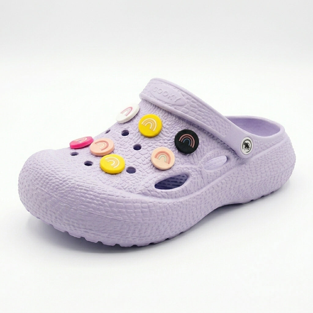 Coogx Girls Charm Clog Sandals