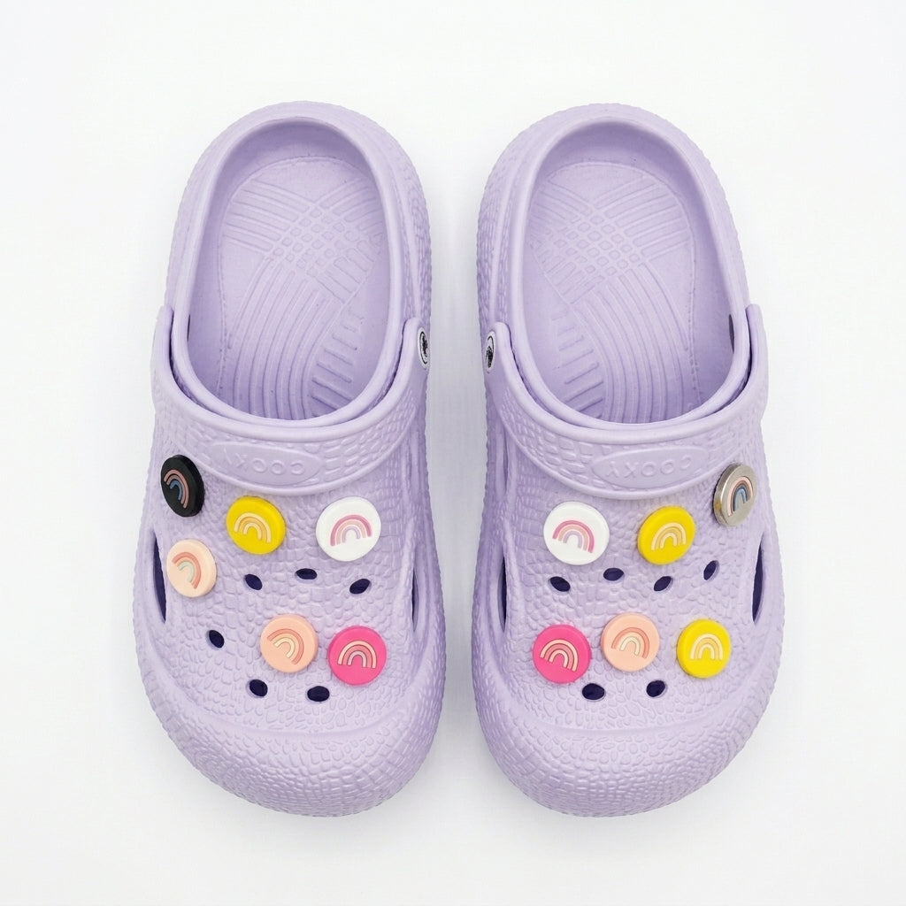 Coogx Girls Charm Clog Sandals
