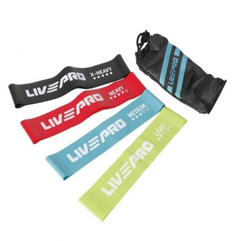 Fabric Resistance Loop Bands Set With Carry Bag Free Size