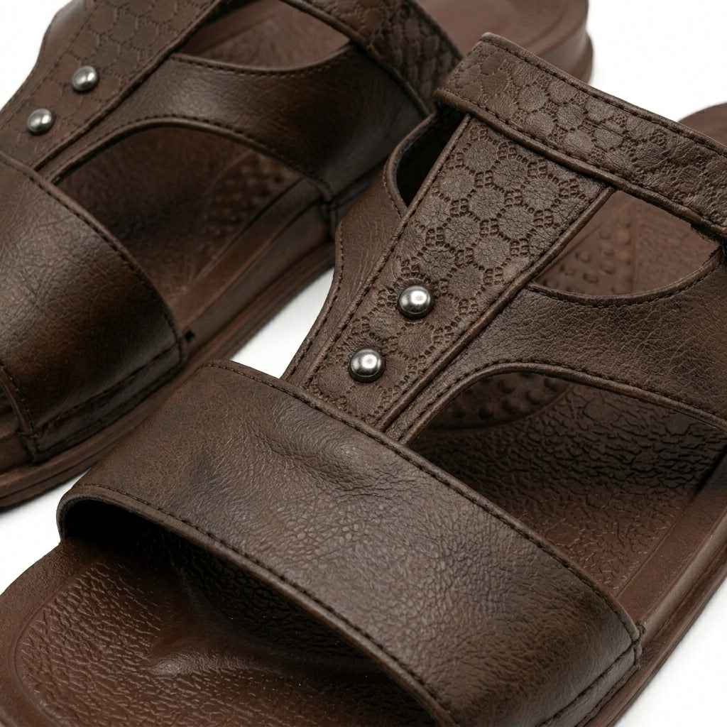 Men Cross Strap Comfort Slide Slipper