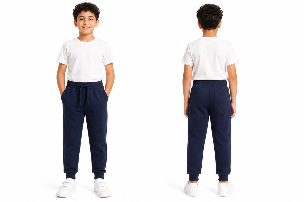 Kids Solid Fleece Jogger Pants