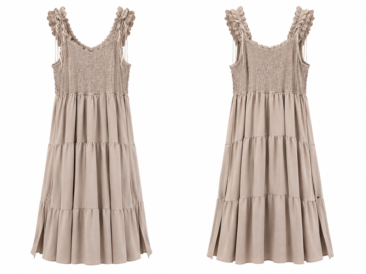 Women Smocked Tiered Sleeveless Dress