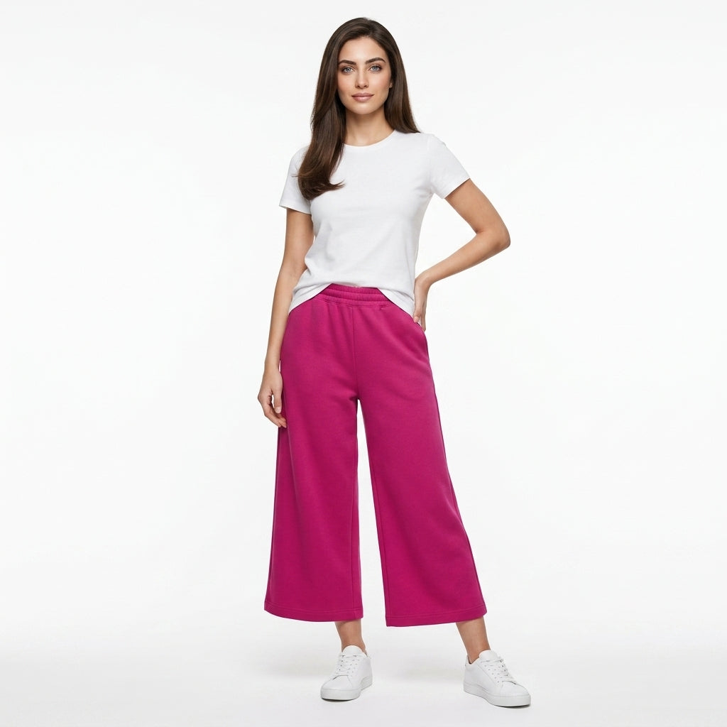 Women Bright Wide Leg Lounge Pants