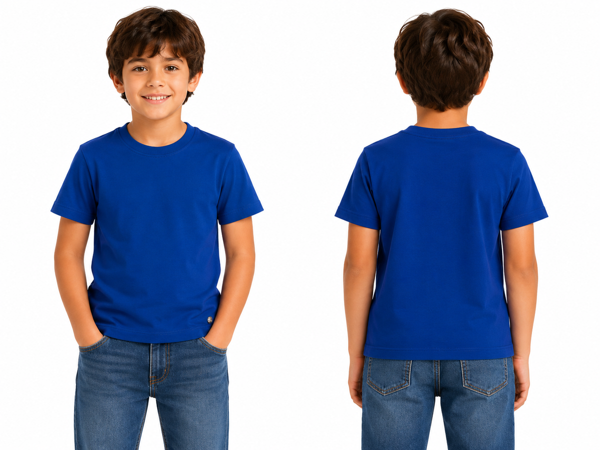 Kids Solid Short Sleeve T Shirt
