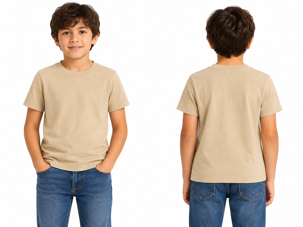 Kids Solid Short Sleeve T Shirt