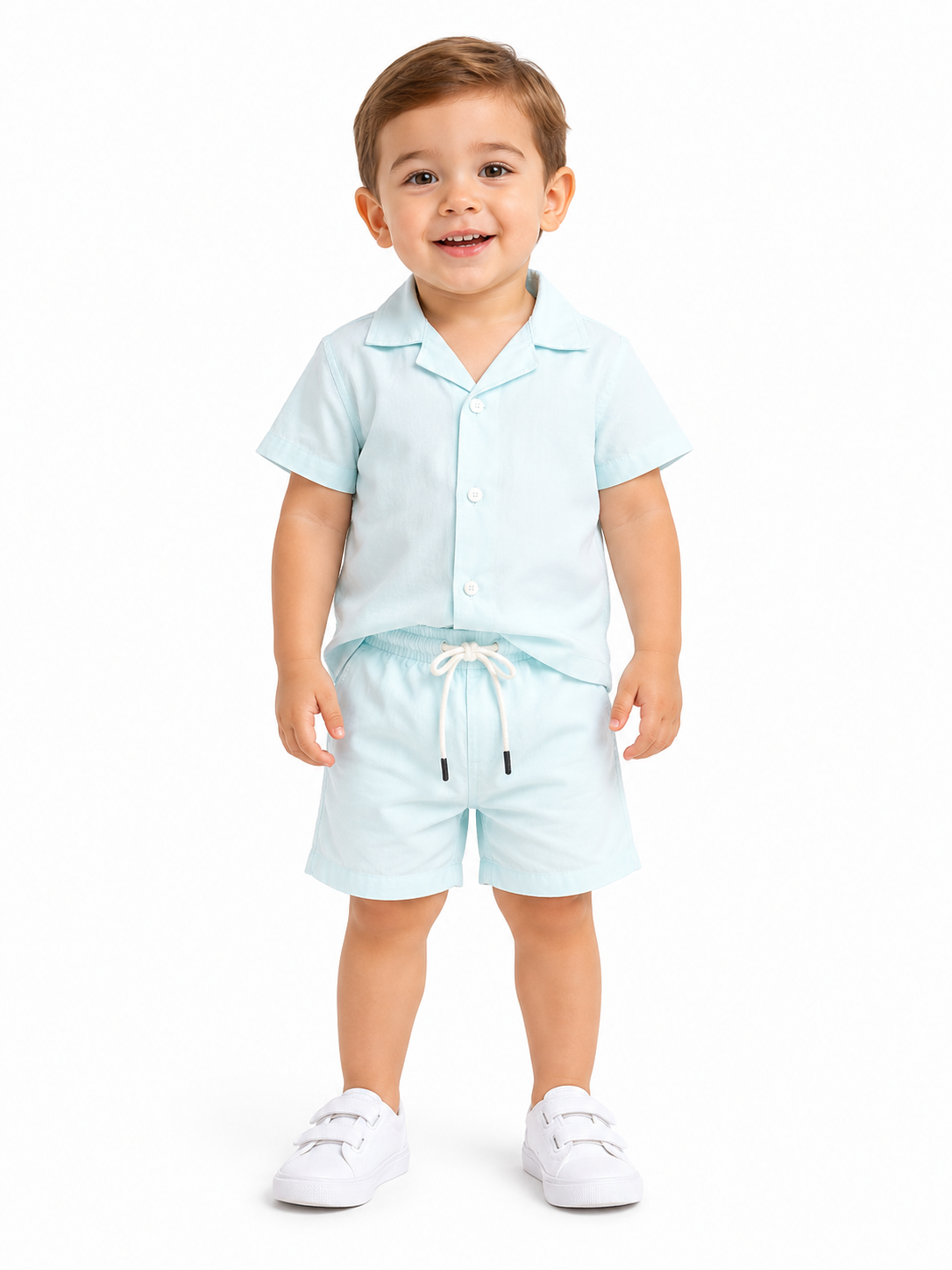 Kids Short Sleeve Shirt And Shorts Set