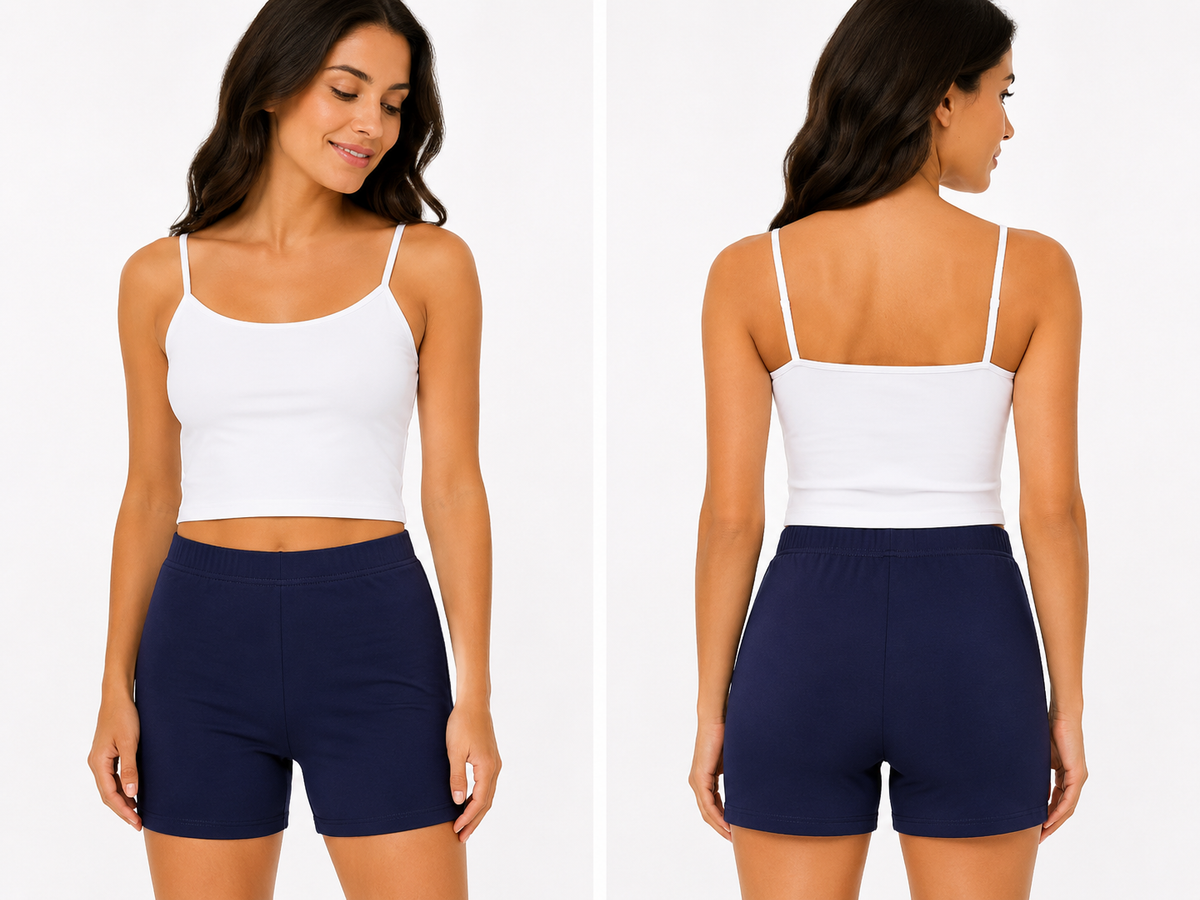 Women Basic Cotton Biker Shorts