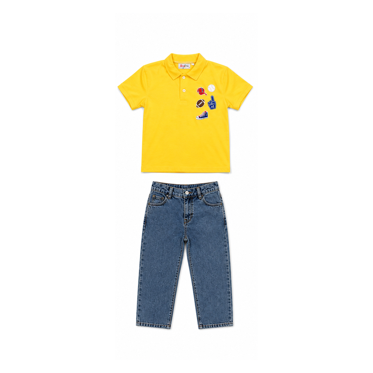 Boys Polo T Shirt And Denim Jeans Set