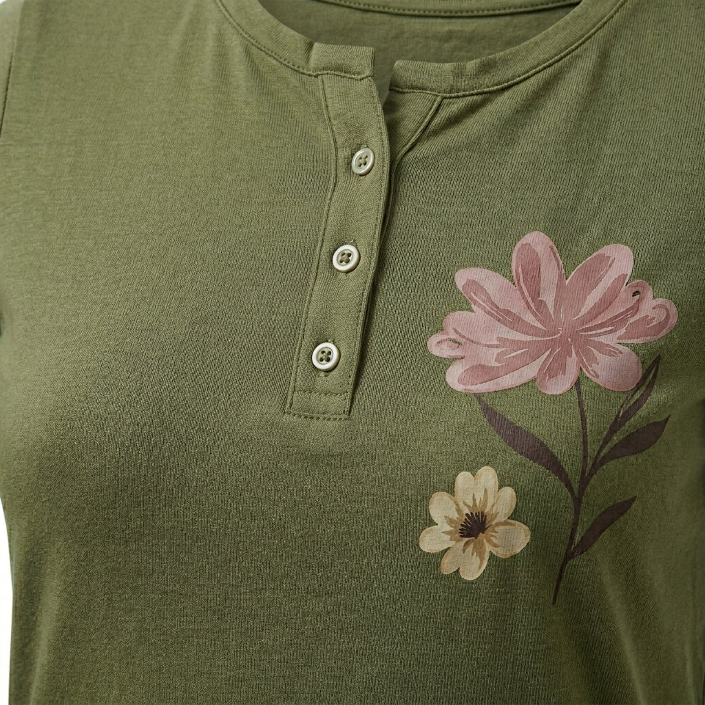Girls Floral Short Sleeve Nightdress