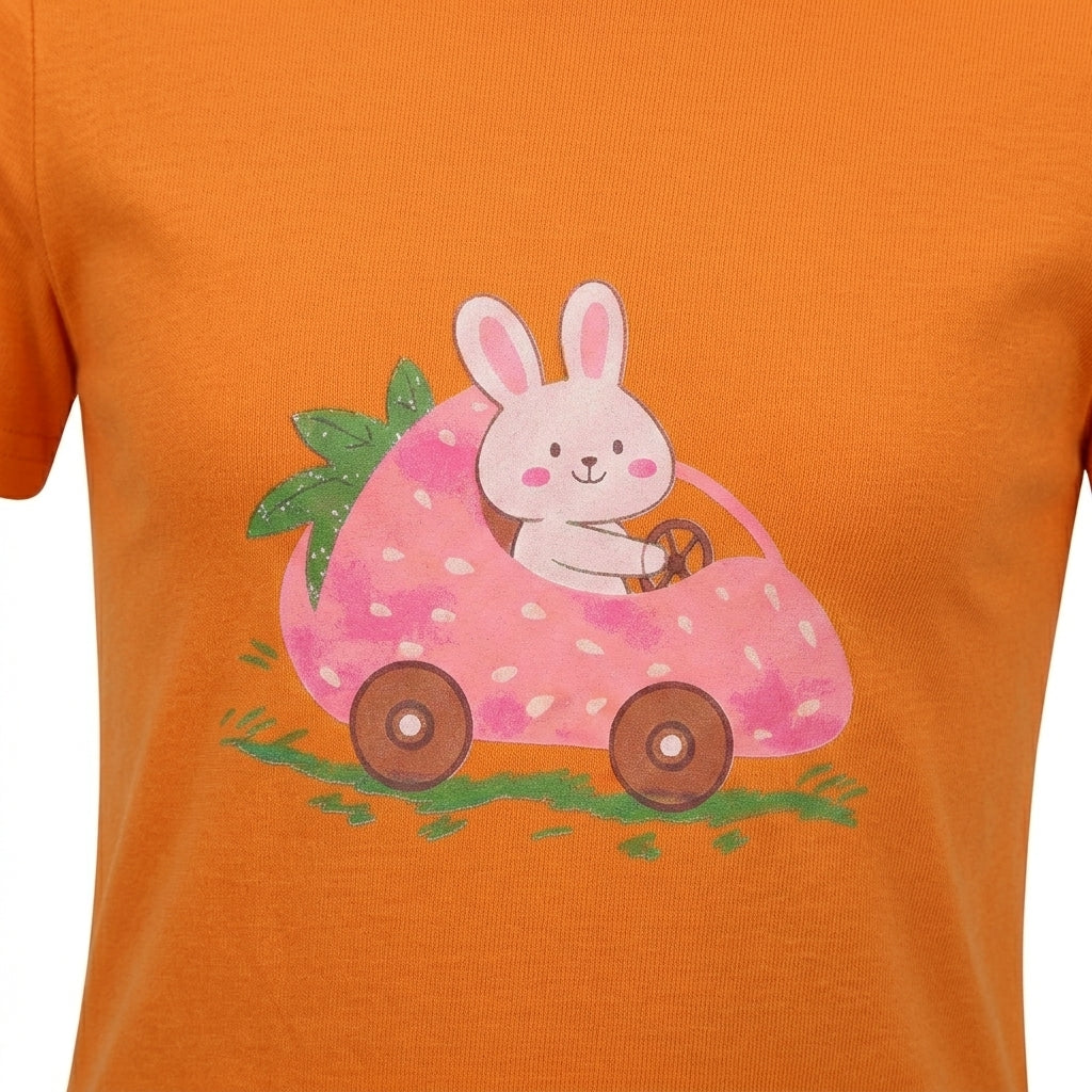 Girls Bunny Graphic T Shirt