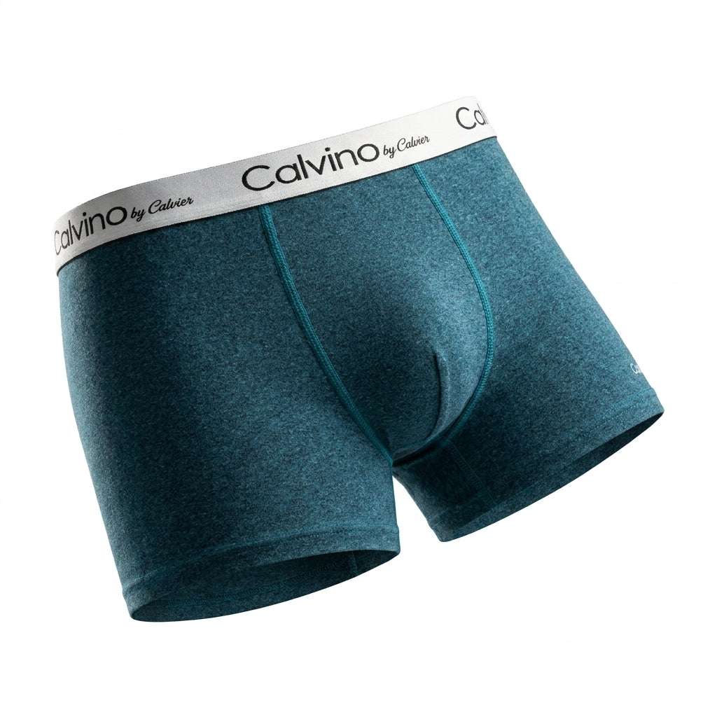 Men Melange Boxer Briefs With Logo Waistband