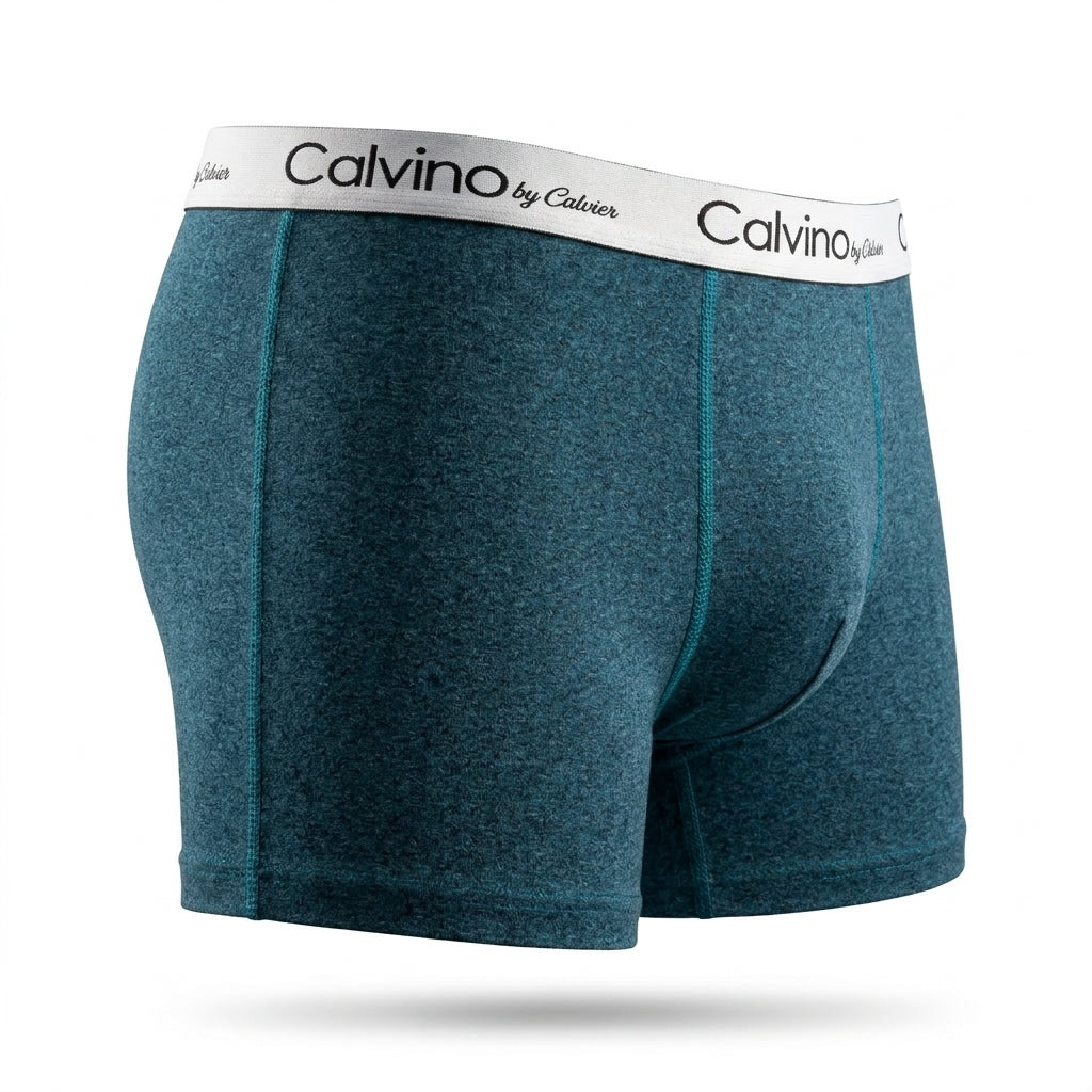Men Melange Boxer Briefs With Logo Waistband