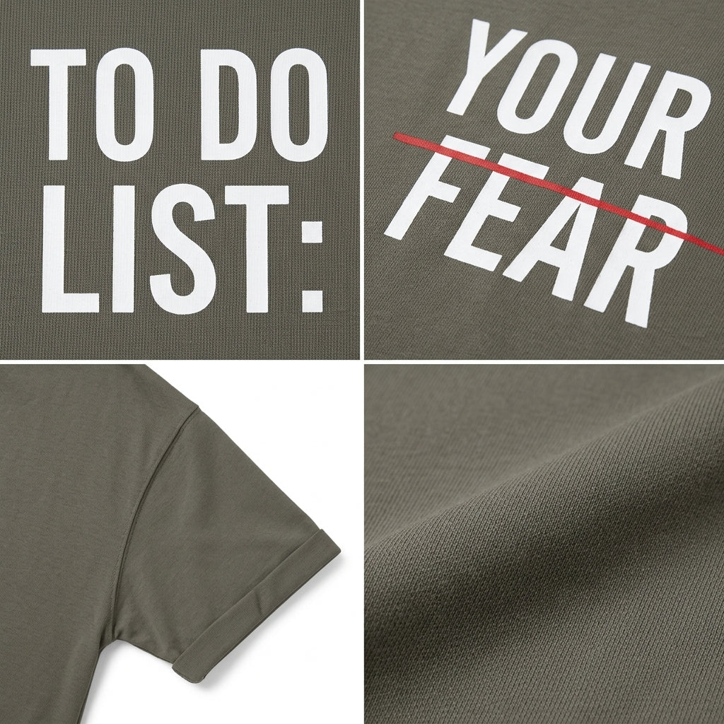 Men Graphic T Shirt To Do List Your Fear