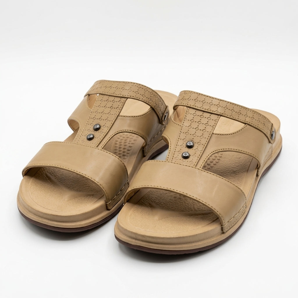 Men Cross Strap Comfort Slide Slipper