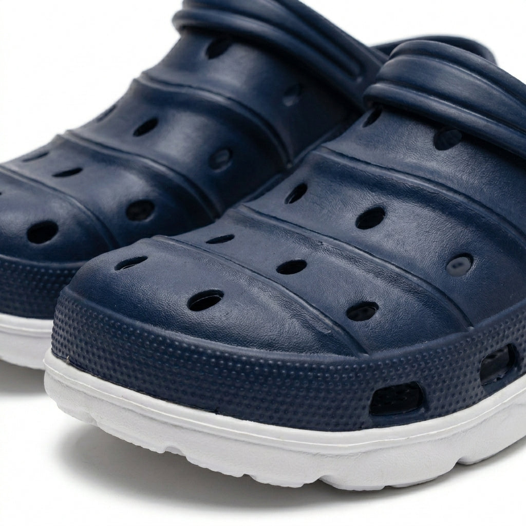 Kids Perforated Clog Sandals With Back Strap