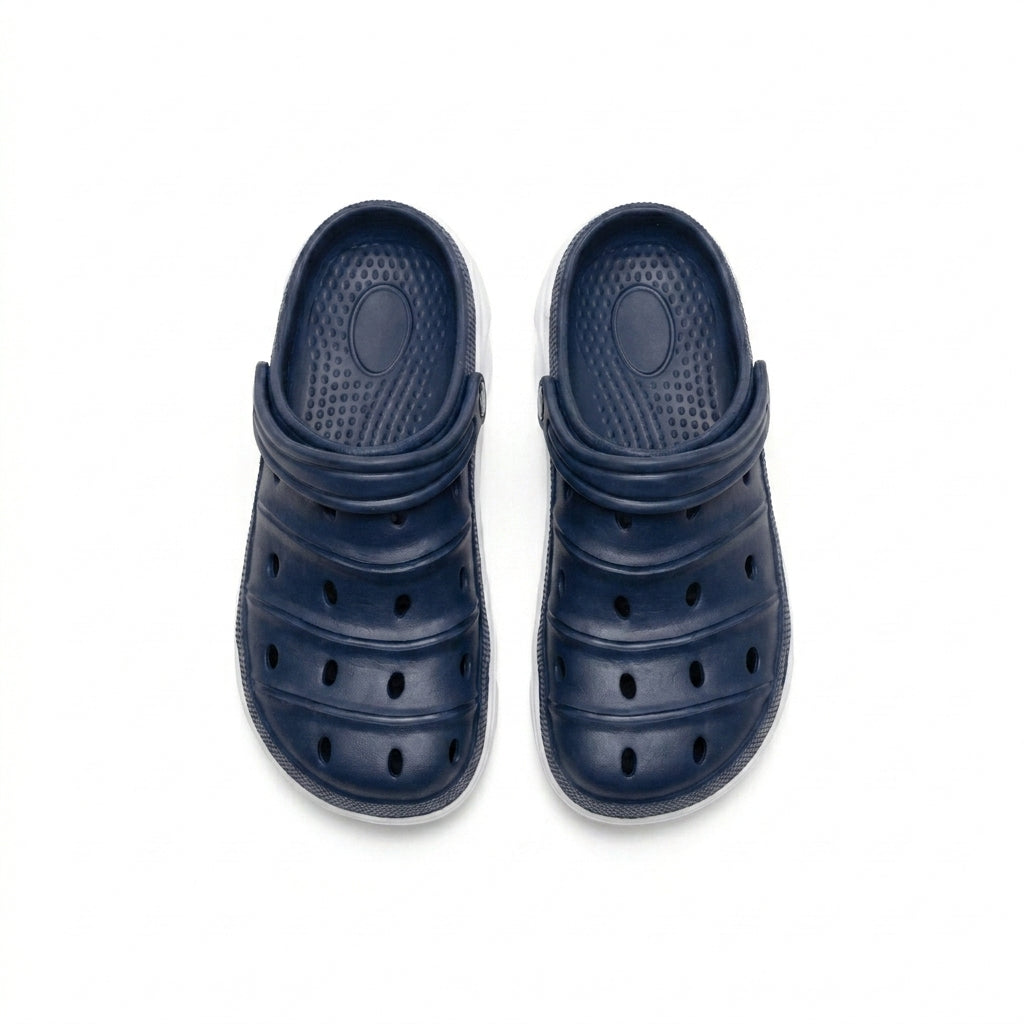 Kids Perforated Clog Sandals With Back Strap