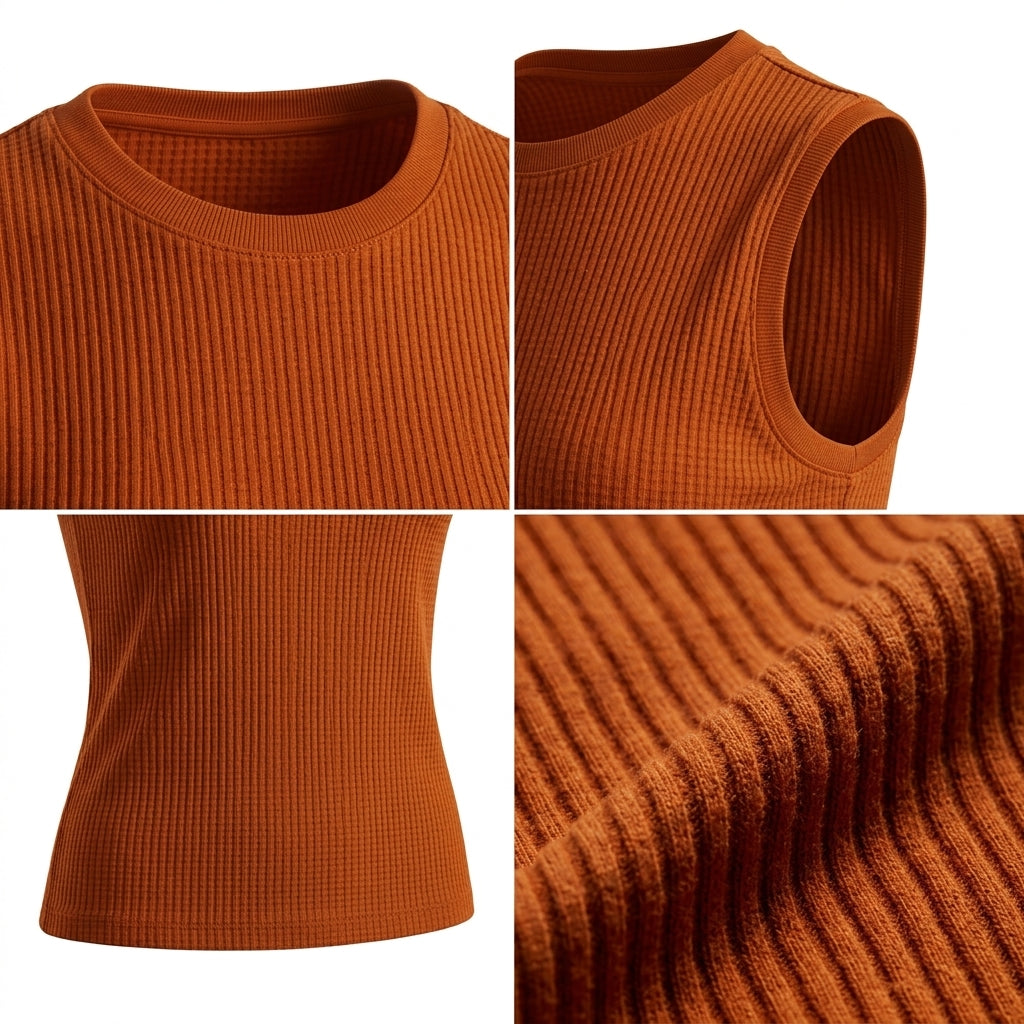 Women Textured Sleeveless Tie Waist Top