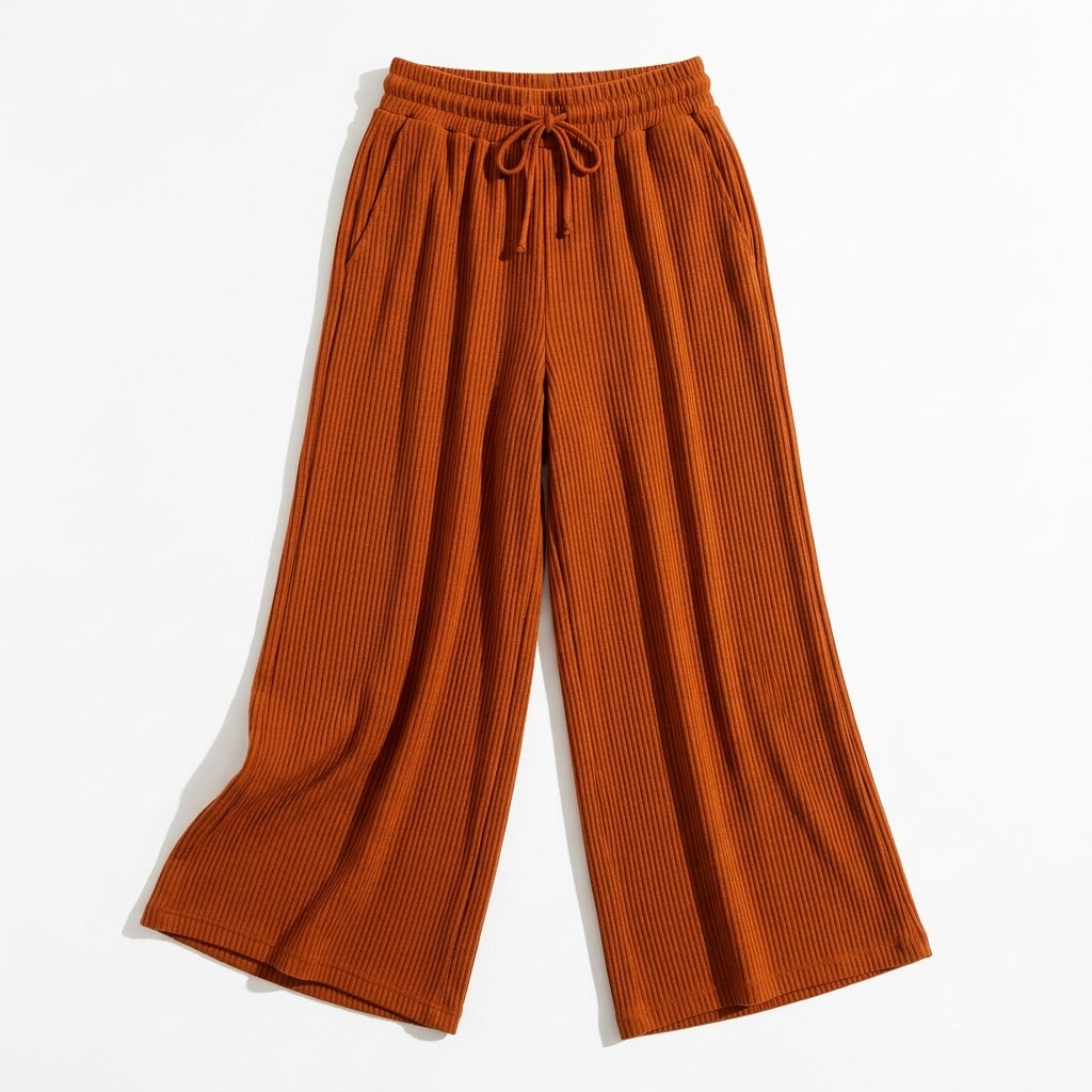 Women Textured Wide Leg Pants