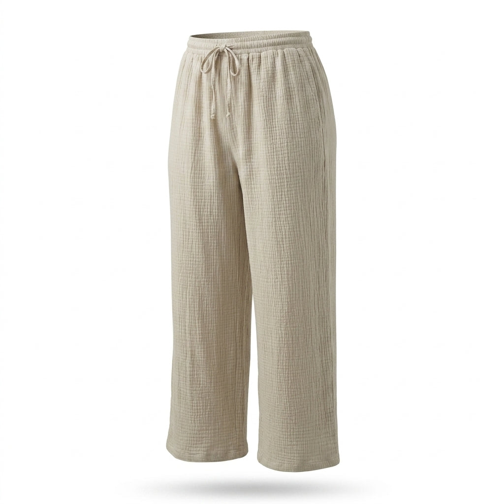 Women Textured Wide Leg Pants