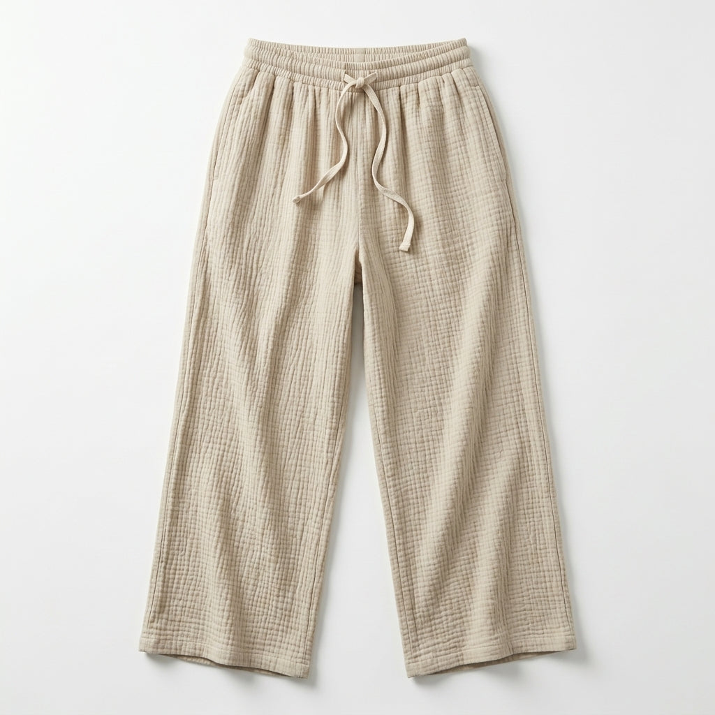 Women Textured Wide Leg Pants