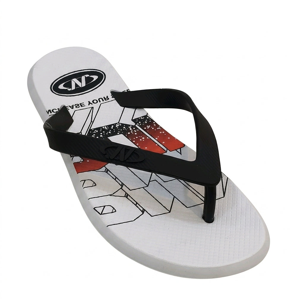 Men Graphic Print Flip Flops