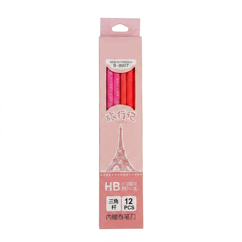 HB Triangular Graphite Pencil Set 12 Pieces