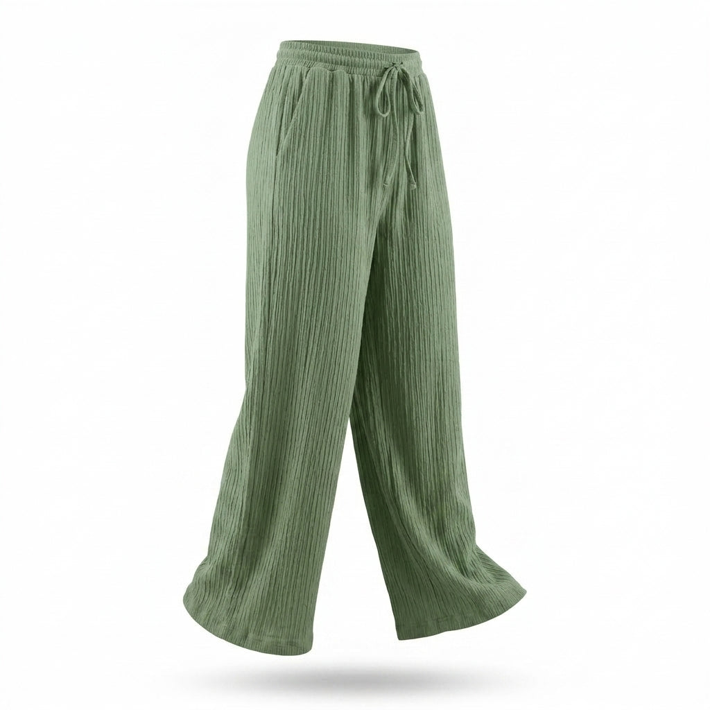 Women Textured Wide Leg Pants