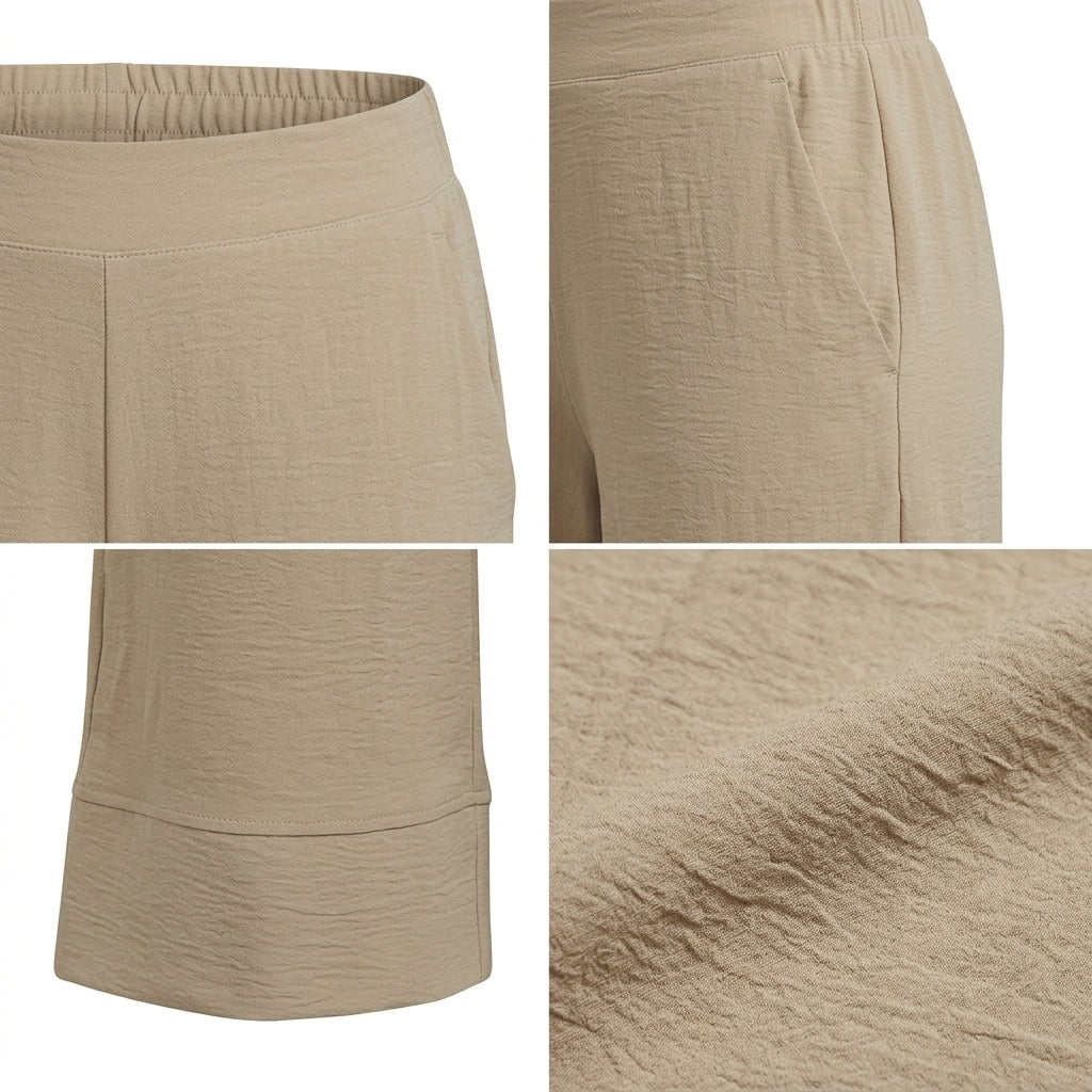 Women Textured Wide Leg Pants