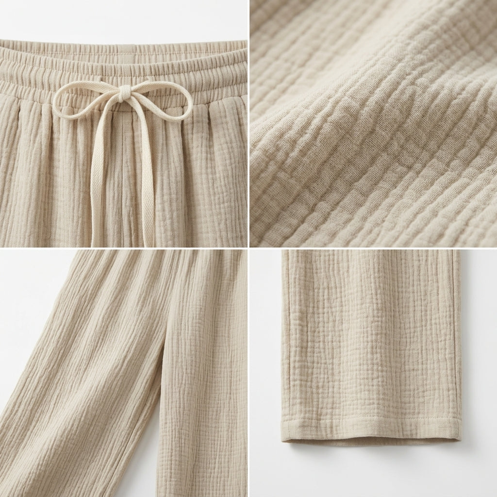 Women Textured Wide Leg Pants