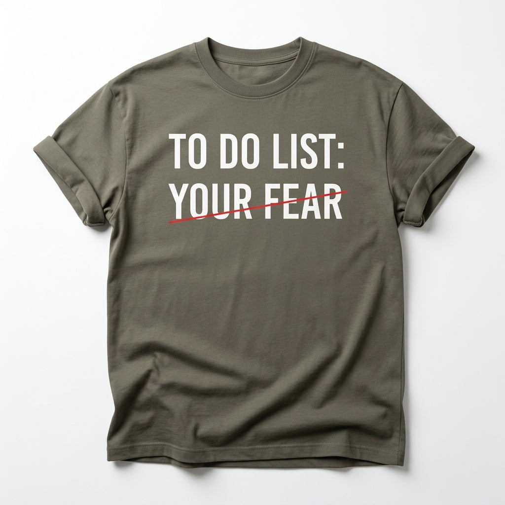 Men Graphic T Shirt To Do List Your Fear