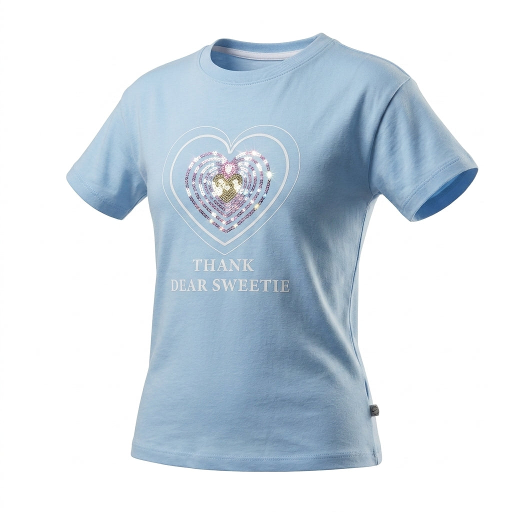 Girls Heart Graphic T Shirt