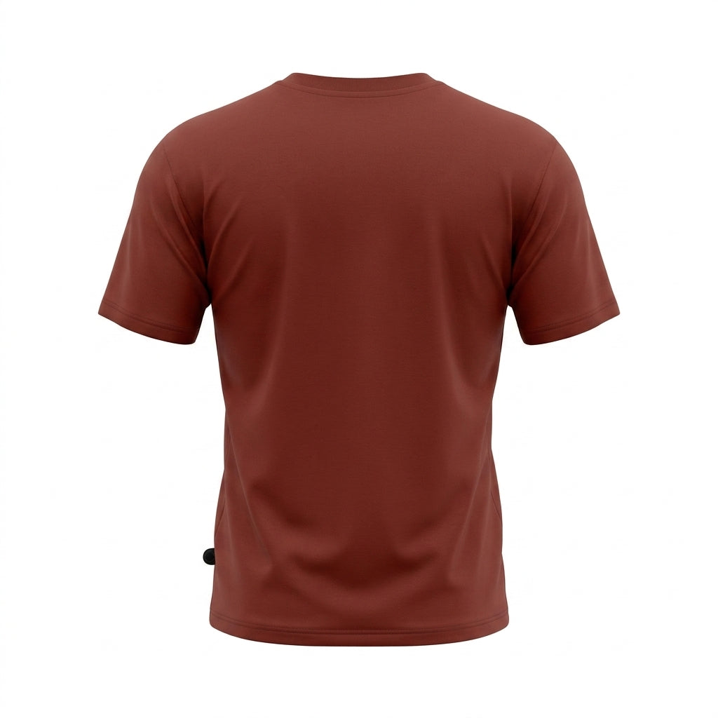 Boys Baseball Cap Patch Short Sleeve T Shirt Chocolate