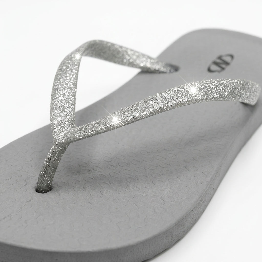 Women Glitter Strap Flip Flop Sandals