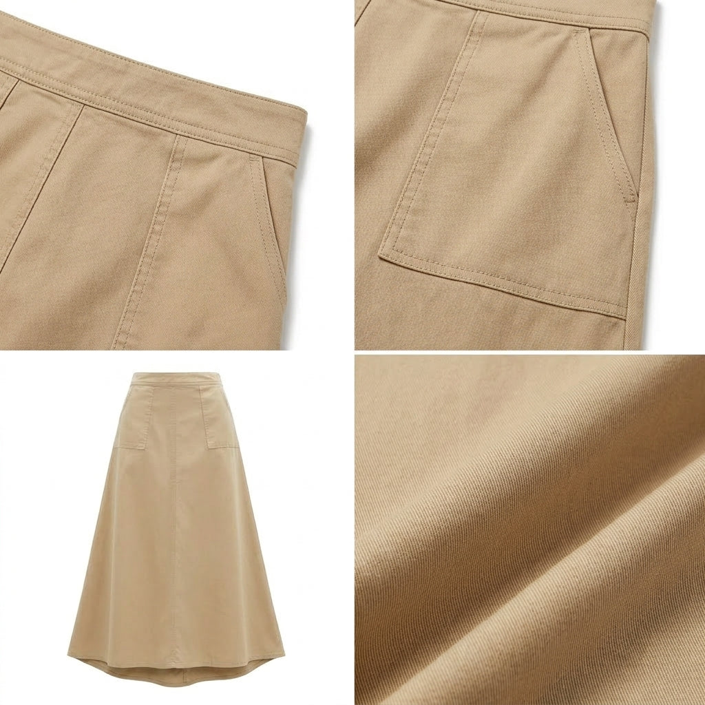 Girls Light A Line Midi Skirt