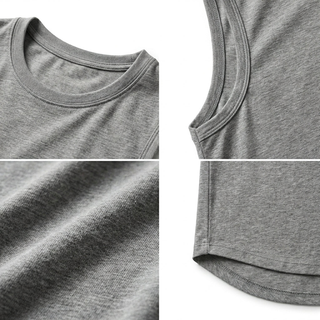 Women Sleeveless Curved Hem Tank Top