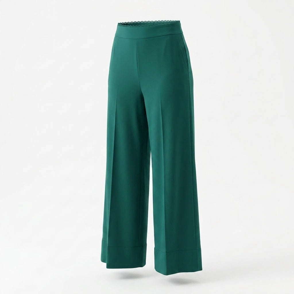 Women Textured Wide Leg Pants