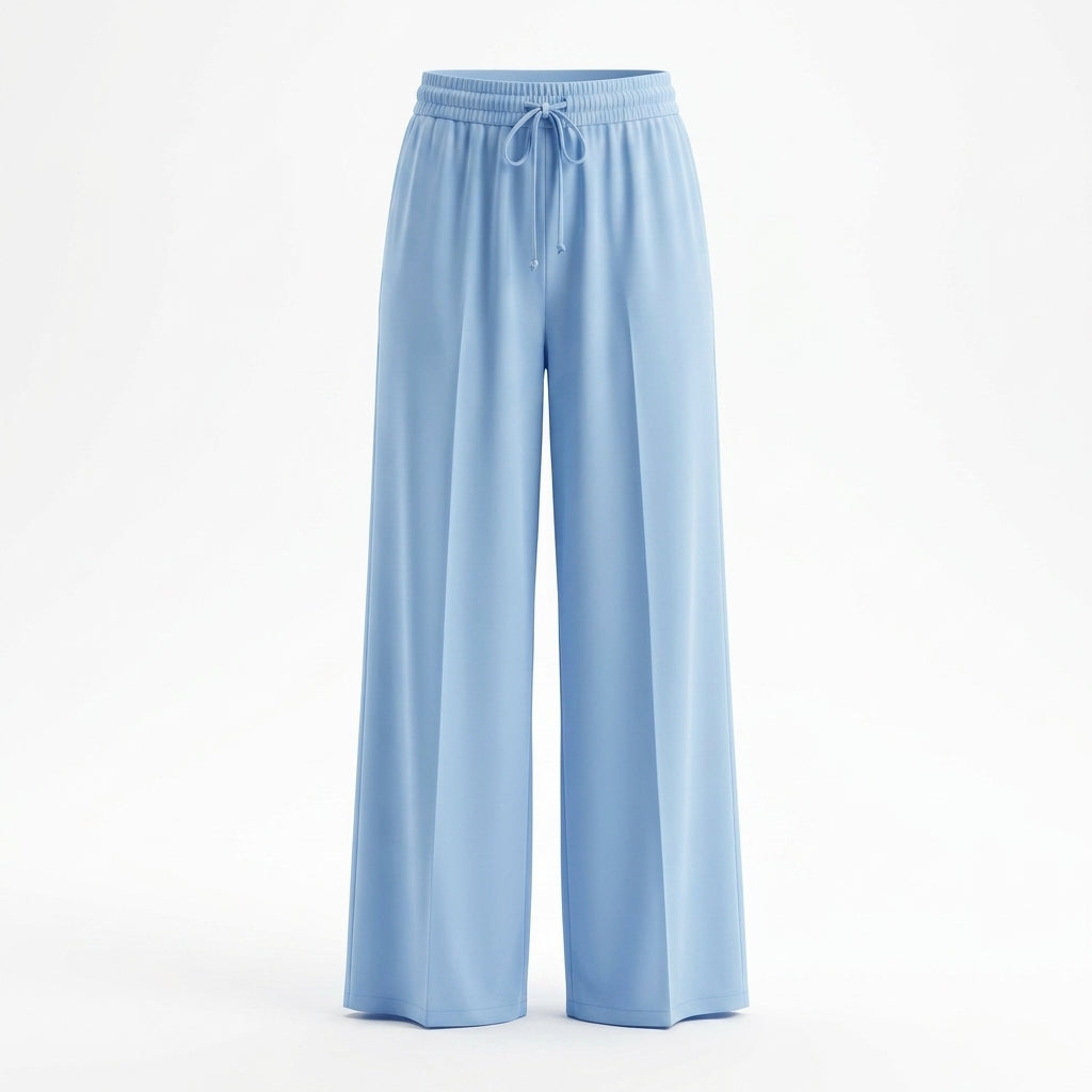 Women Wide Leg Drawstring Pants