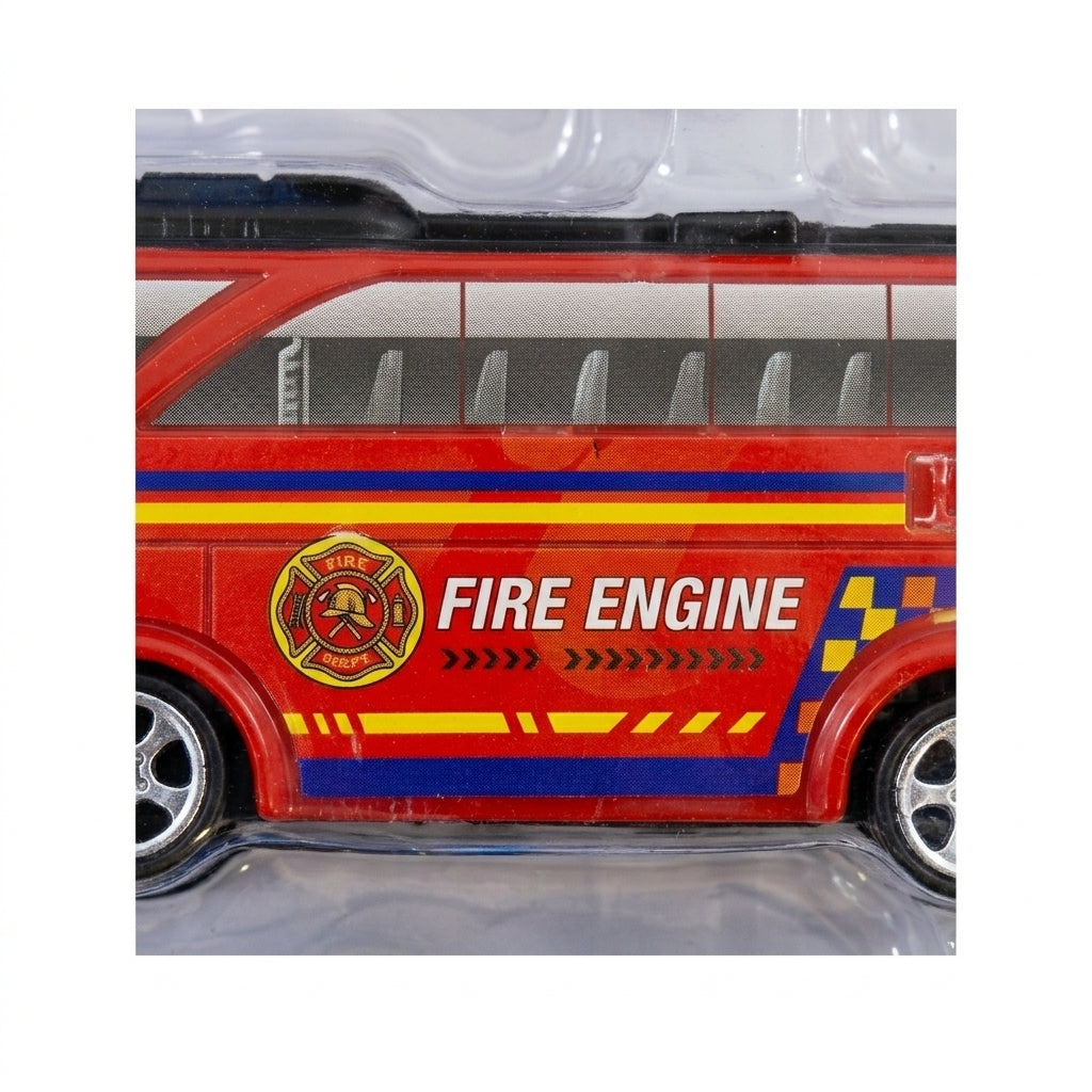 Urban Super Combination Pull Back Emergency Vehicle Set 4 Pieces