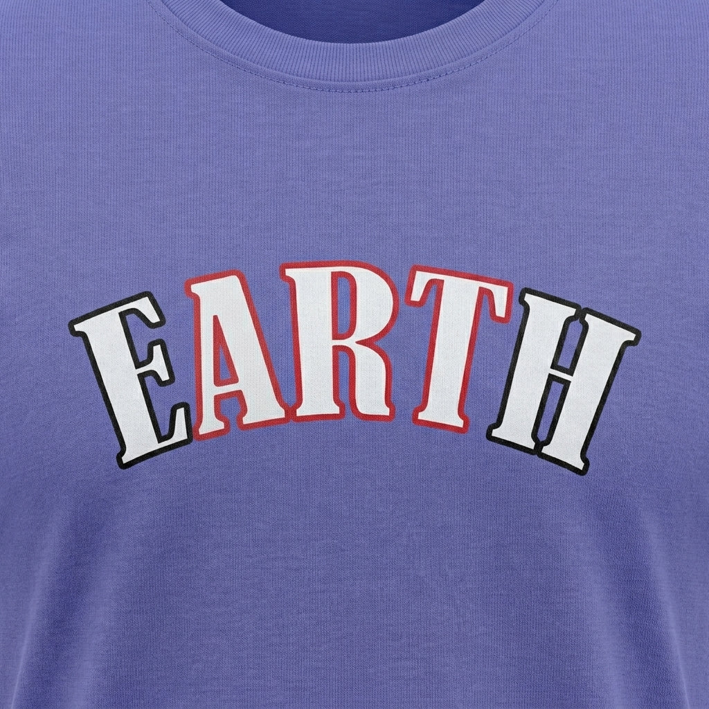 Kids Earth Graphic Print T Shirt