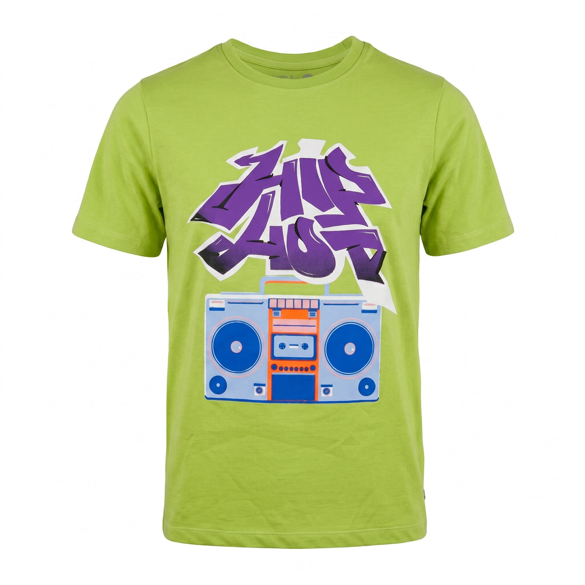 Kids Graphic Short Sleeve T Shirt With Boombox Print
